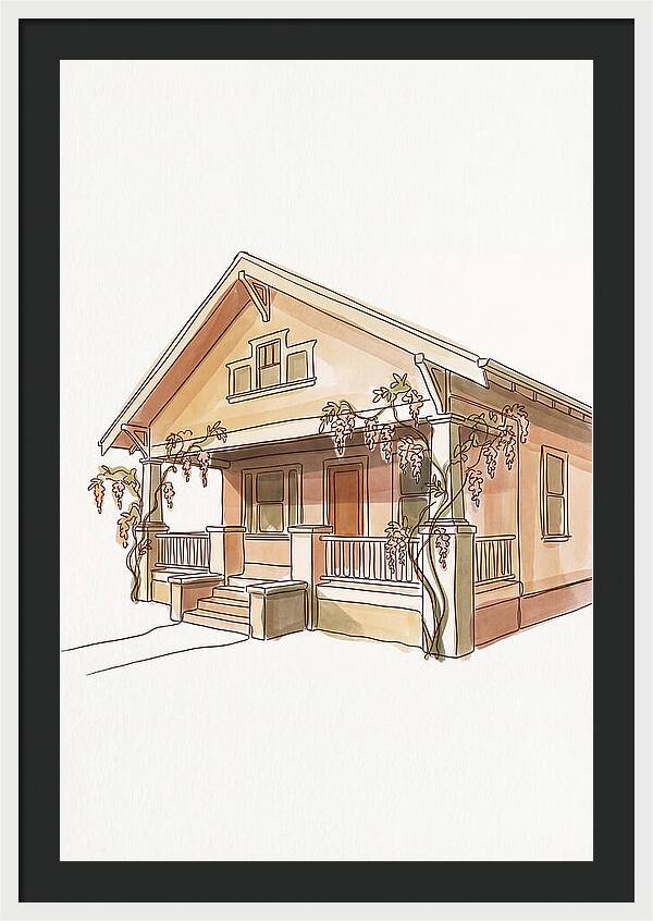 Craftsman Bungalow With Wisteria