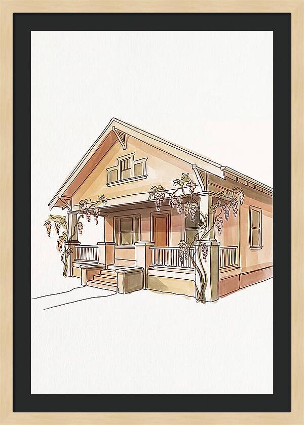 Craftsman Bungalow With Wisteria