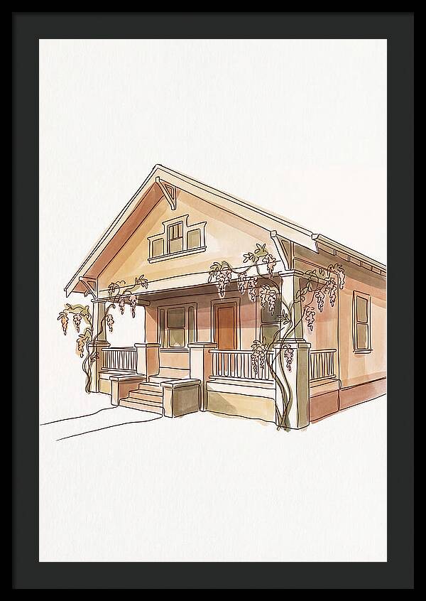 Craftsman Bungalow With Wisteria