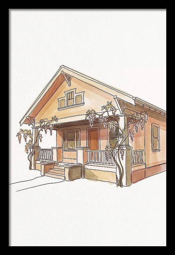 Craftsman Bungalow With Wisteria