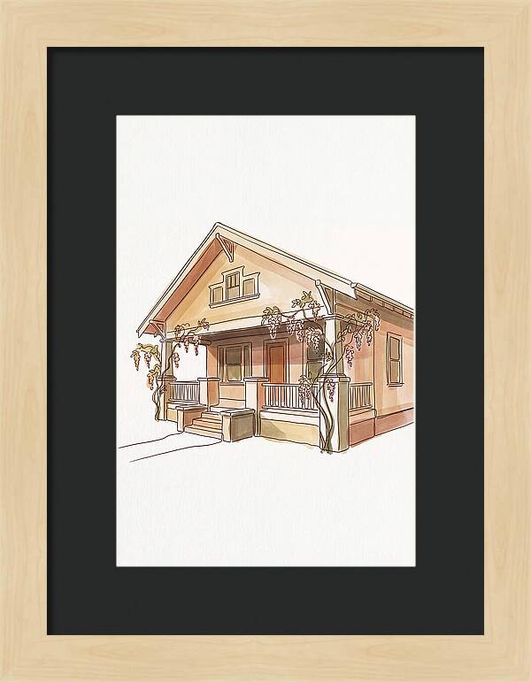 Craftsman Bungalow With Wisteria