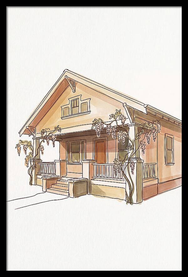 Craftsman Bungalow With Wisteria