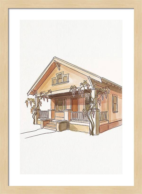 Craftsman Bungalow With Wisteria