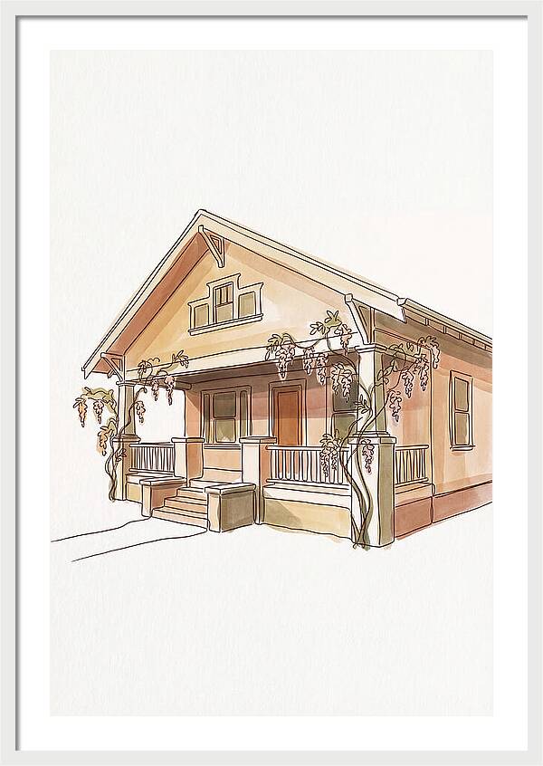 Craftsman Bungalow With Wisteria