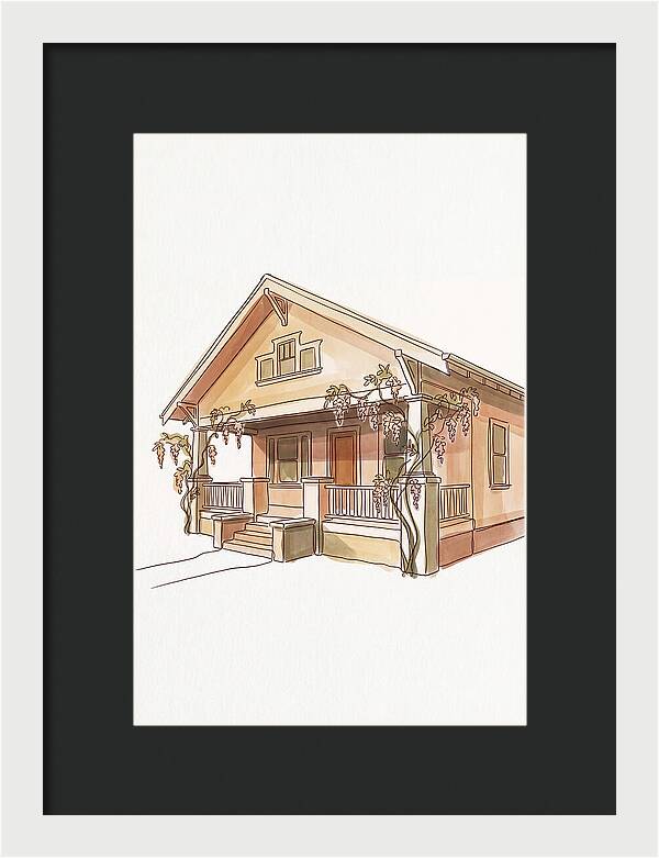 Craftsman Bungalow With Wisteria