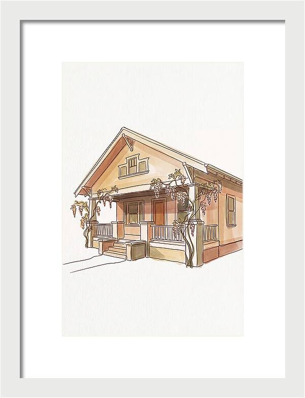 Craftsman Bungalow With Wisteria