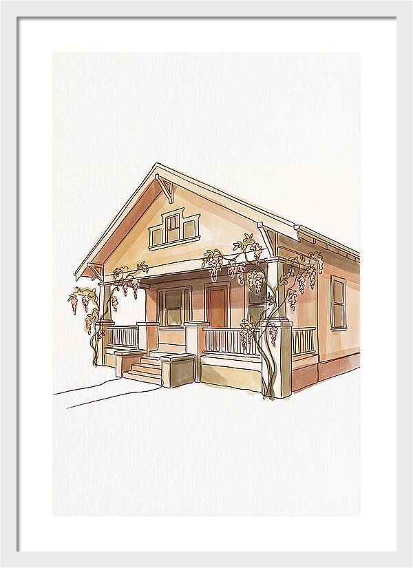 Craftsman Bungalow With Wisteria