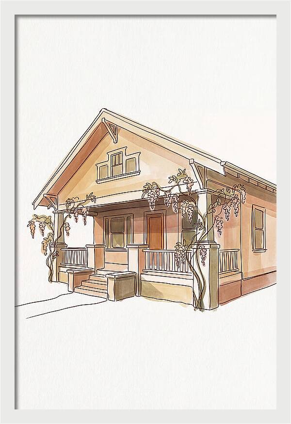 Craftsman Bungalow With Wisteria
