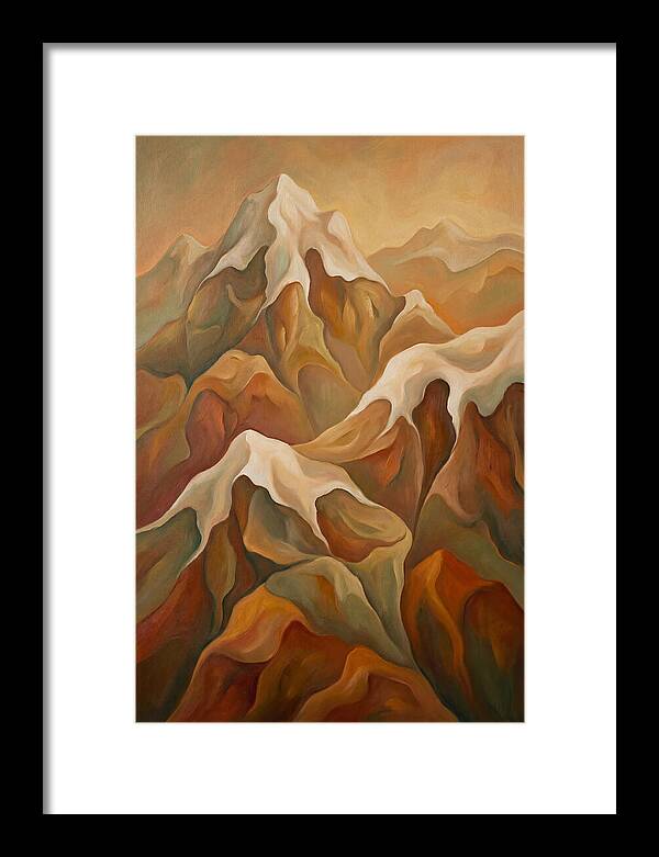 Craggy Peaks Crowned With Snow