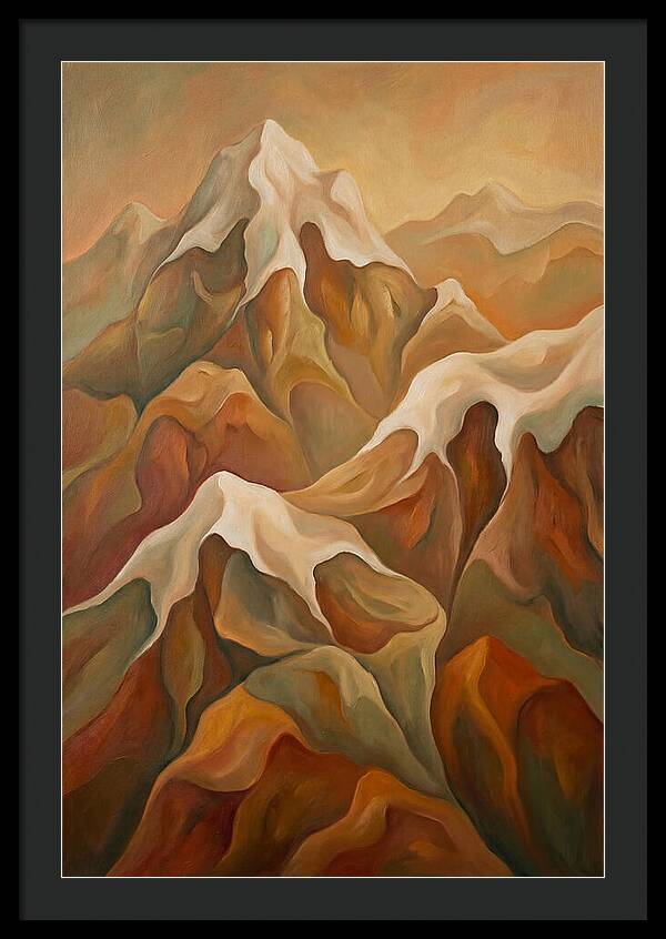 Craggy Peaks Crowned With Snow