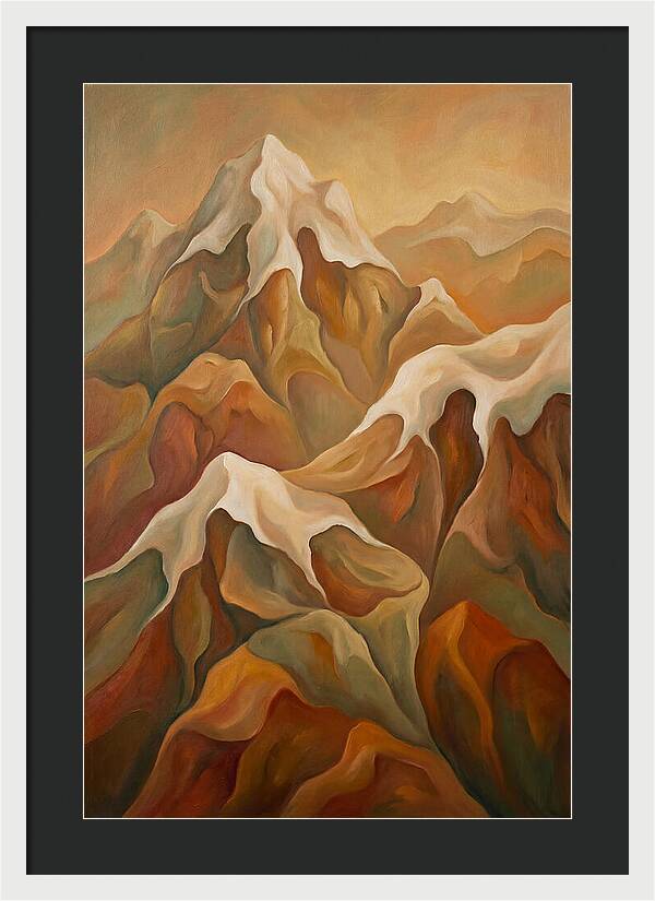 Craggy Peaks Crowned With Snow