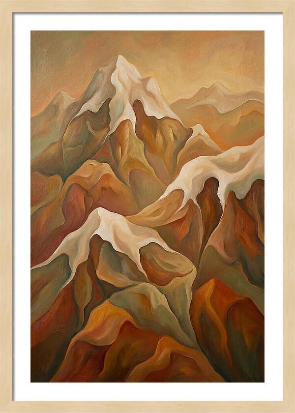 Craggy Peaks Crowned With Snow