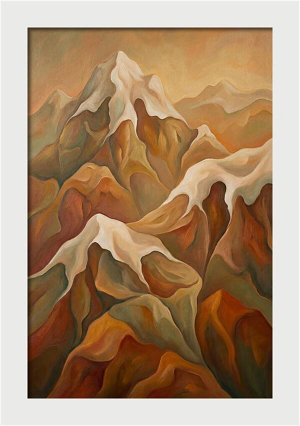 Craggy Peaks Crowned With Snow