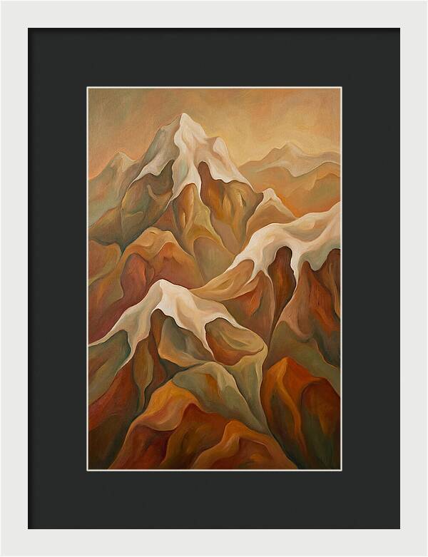 Craggy Peaks Crowned With Snow