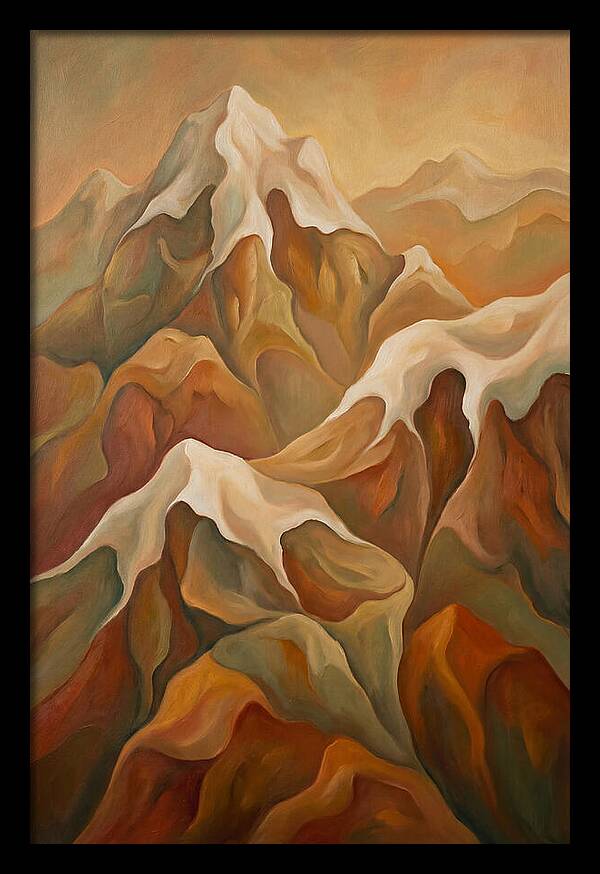 Craggy Peaks Crowned With Snow