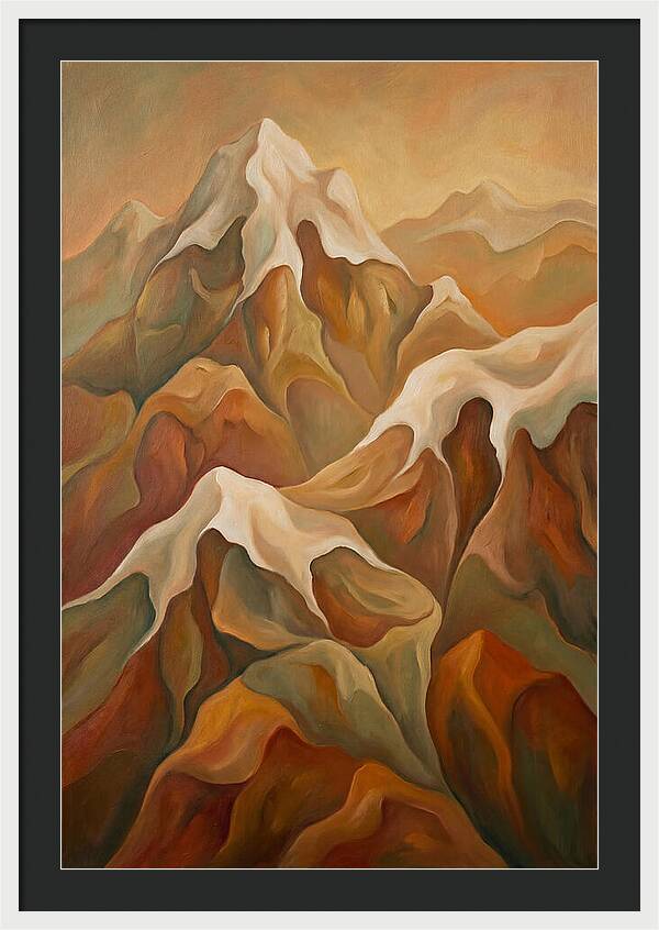 Craggy Peaks Crowned With Snow