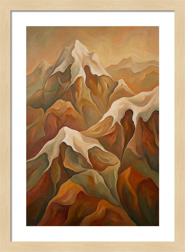 Craggy Peaks Crowned With Snow