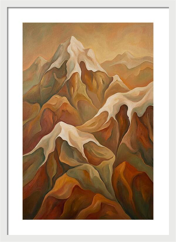 Craggy Peaks Crowned With Snow