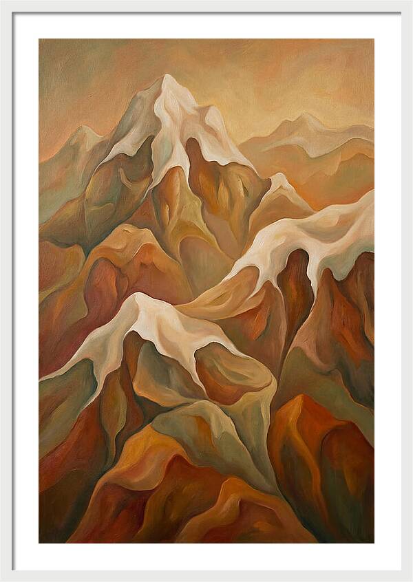 Craggy Peaks Crowned With Snow