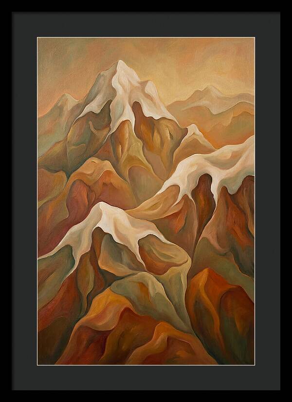 Craggy Peaks Crowned With Snow
