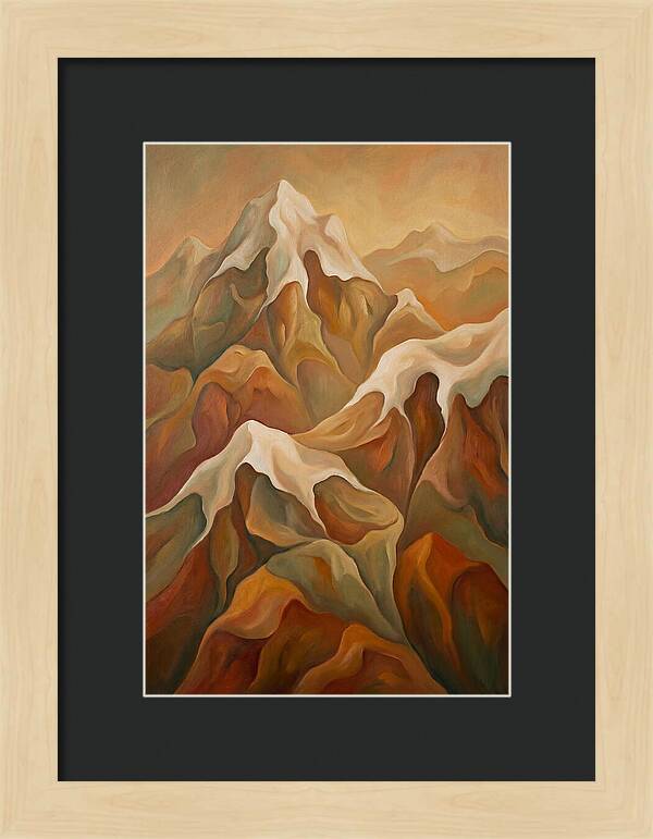 Craggy Peaks Crowned With Snow