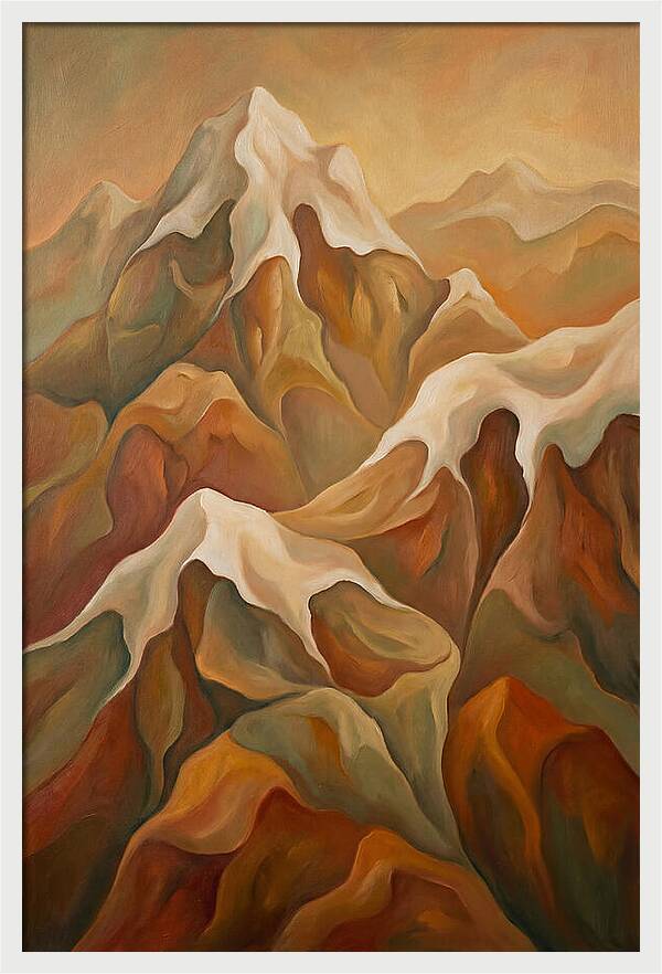 Craggy Peaks Crowned With Snow
