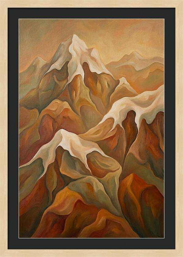 Craggy Peaks Crowned With Snow