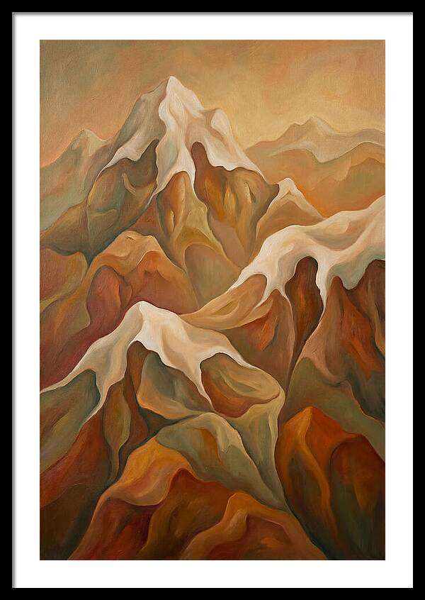Craggy Peaks Crowned With Snow