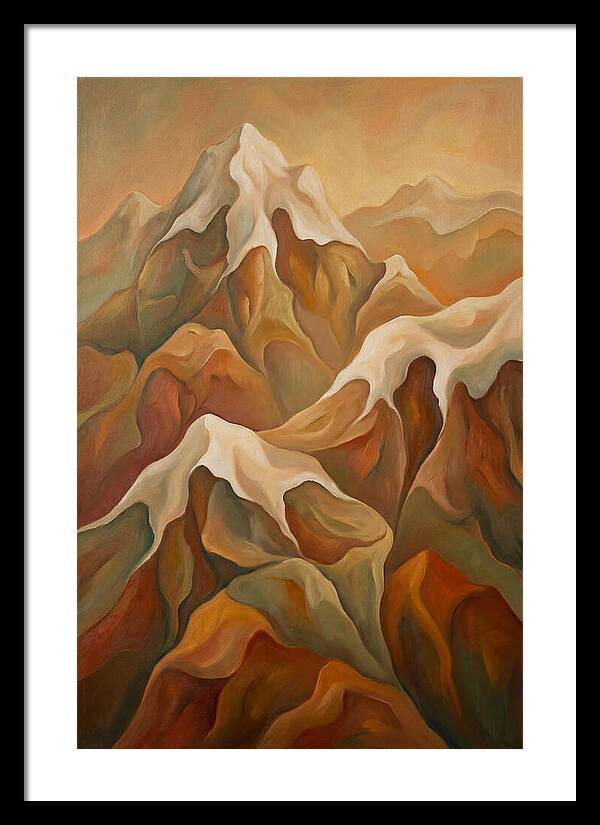 Craggy Peaks Crowned With Snow