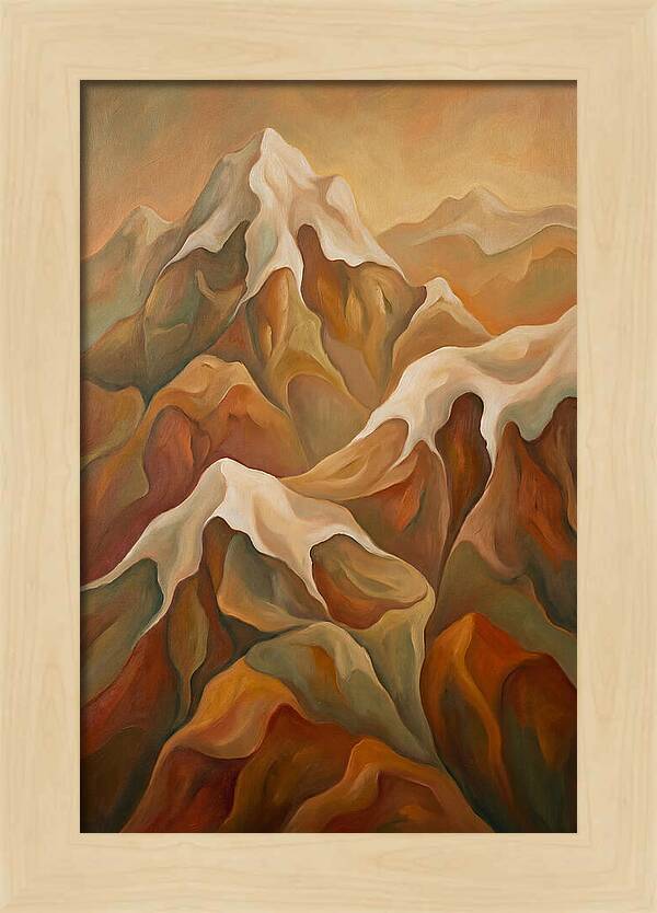 Craggy Peaks Crowned With Snow