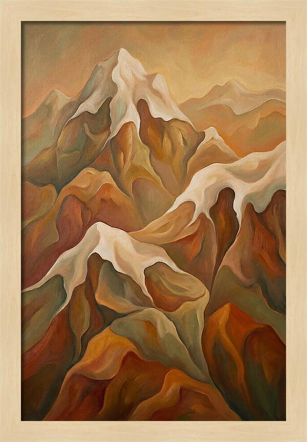 Craggy Peaks Crowned With Snow