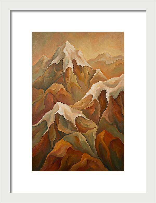Craggy Peaks Crowned With Snow