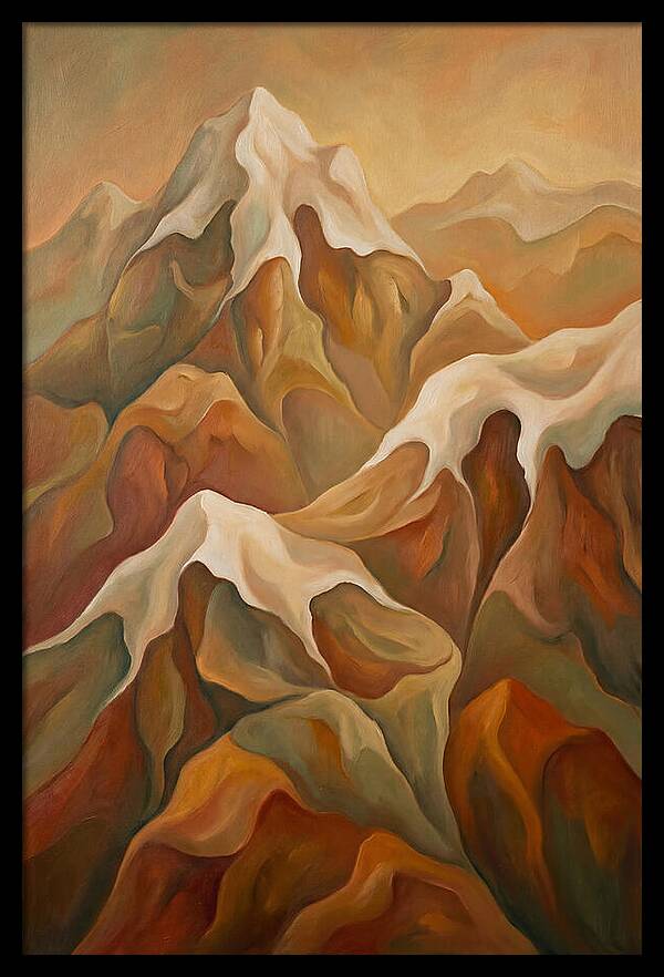 Craggy Peaks Crowned With Snow