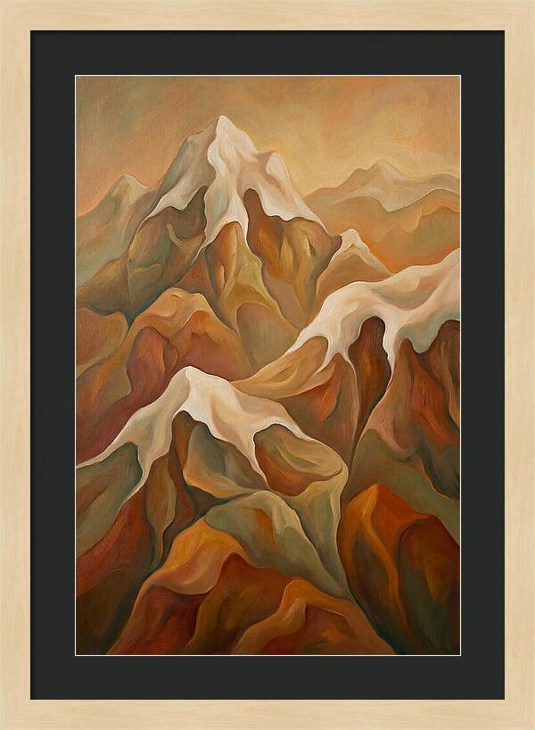Craggy Peaks Crowned With Snow