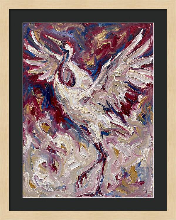 Crane In Expressionist Flight