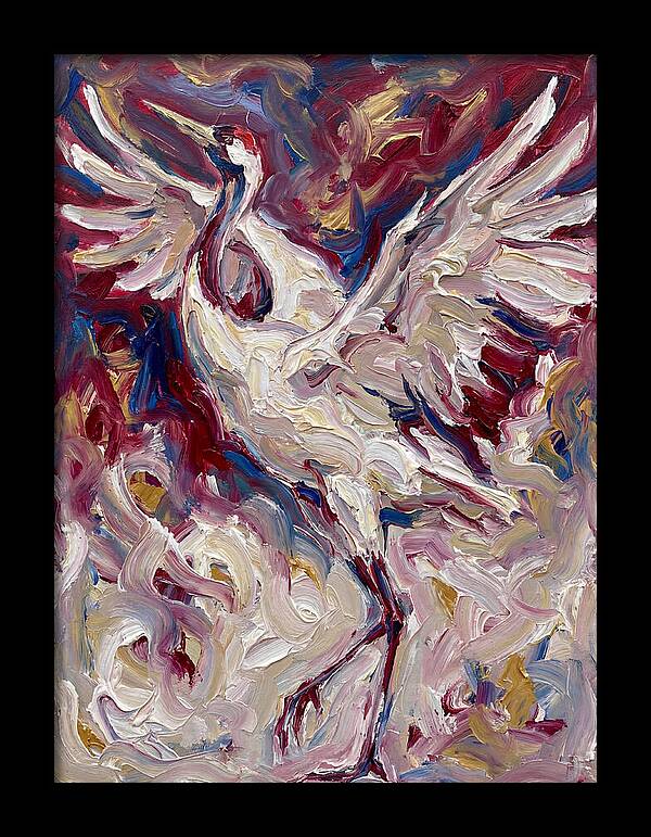 Crane In Expressionist Flight