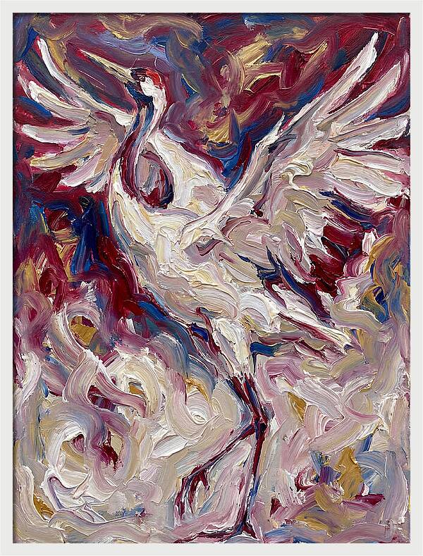 Crane In Expressionist Flight