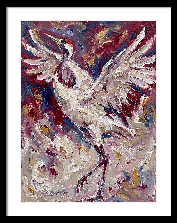 Crane In Expressionist Flight