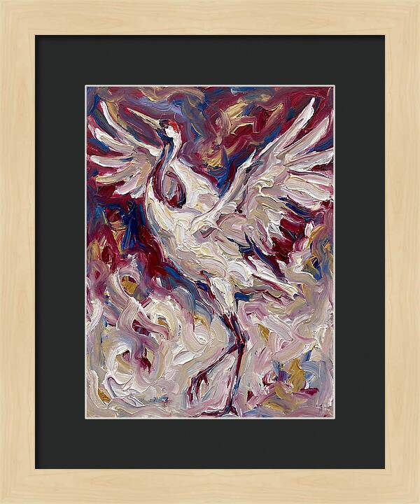 Crane In Expressionist Flight
