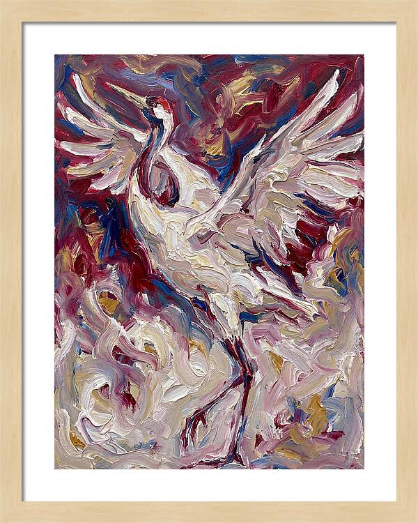 Crane In Expressionist Flight