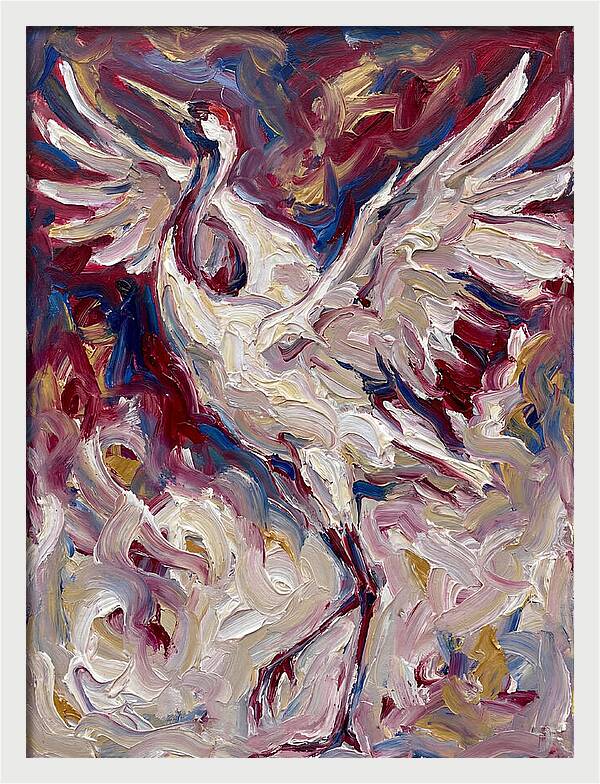 Crane In Expressionist Flight
