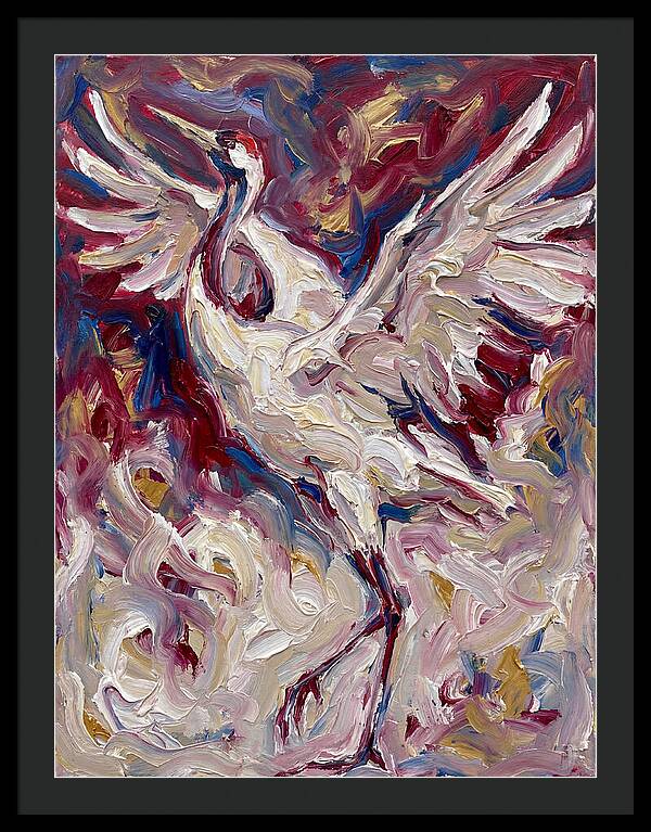 Crane In Expressionist Flight