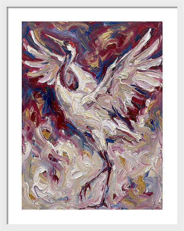 Crane In Expressionist Flight