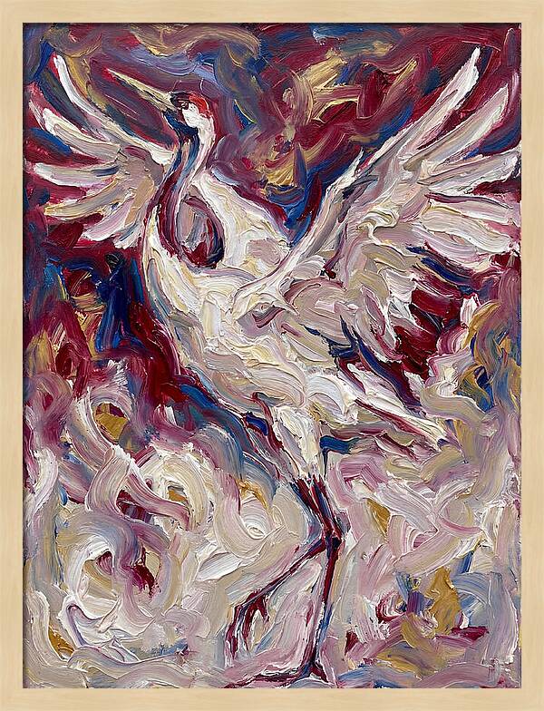 Crane In Expressionist Flight