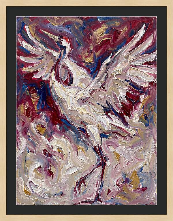 Crane In Expressionist Flight