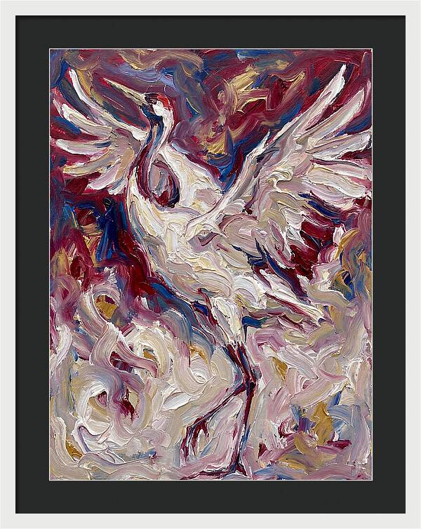 Crane In Expressionist Flight