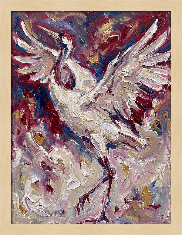 Crane In Expressionist Flight