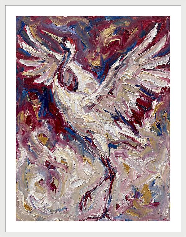 Crane In Expressionist Flight