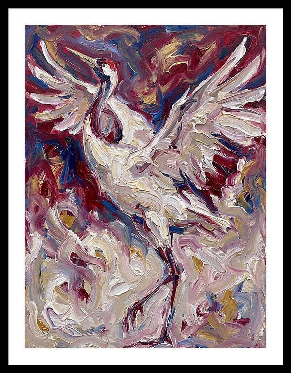 Crane In Expressionist Flight