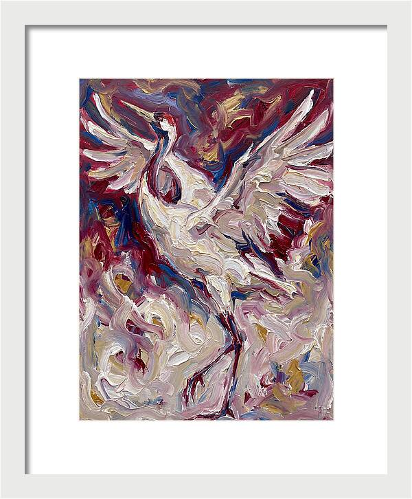Crane In Expressionist Flight